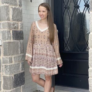 Ivory Patterned Dress